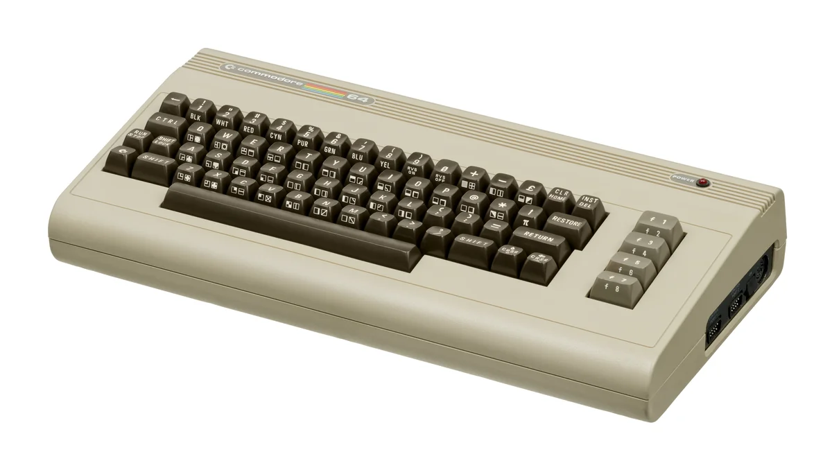 Ordinateur Commodore 64 avec clavier intégré