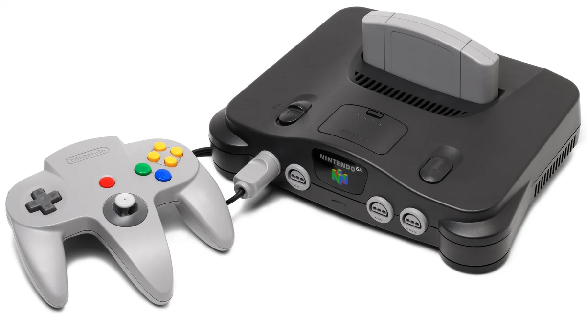 Console Nintendo 64 et manette à trois branches