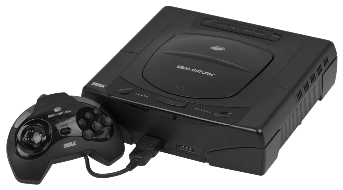 Console Sega Saturn de première génération et sa manette